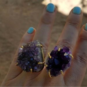 Amethyst rings from Brazil.